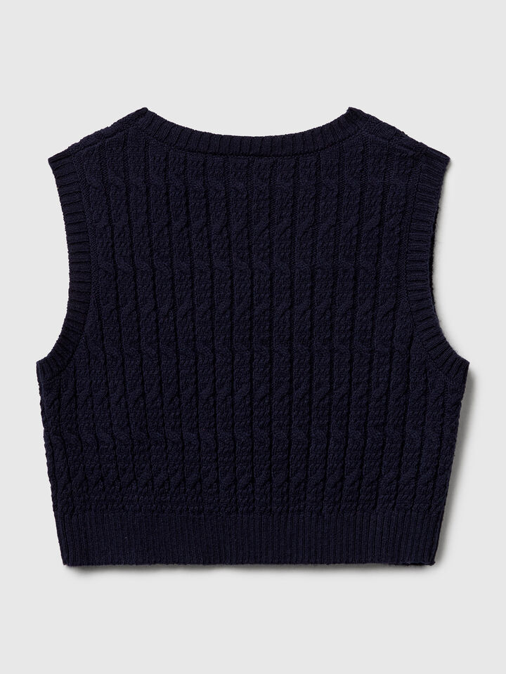 SLEEVELESS SWEATER Junior Girl image number 2